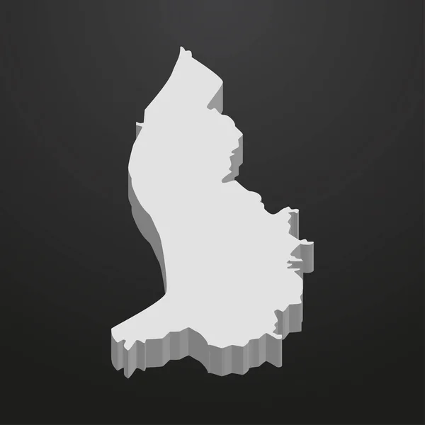 黒い灰色でリヒテンシュタインのマップ 3 d の背景 — ストックベクタ