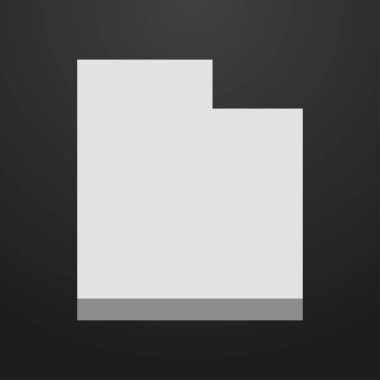 Utah State harita gri bir siyah arka plan 3d