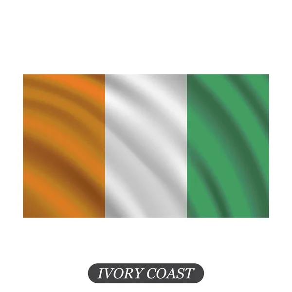 Vlající vlajka Pobřeží slonoviny na bílém pozadí. Vektorové ilustrace — Stockový vektor