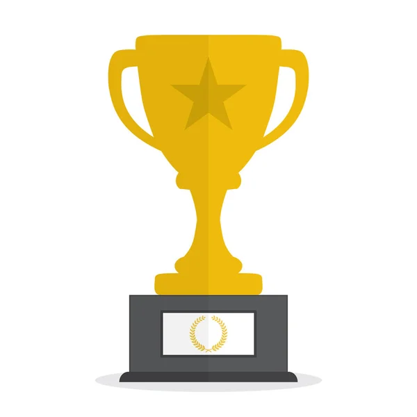 Cup trophy champion icon gold. Vector illustration — Stock Vector