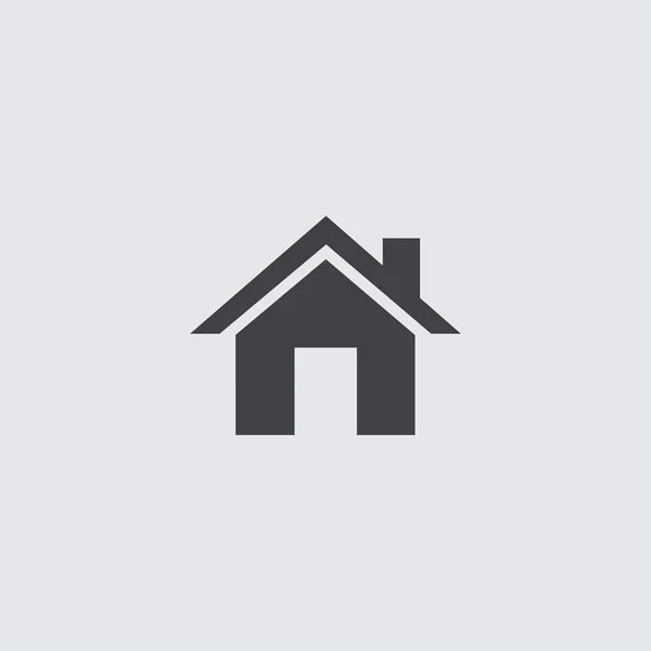 Ícone de casa em um design plano na cor preta. Ilustração vetorial eps10 —  Vetores de Stock
