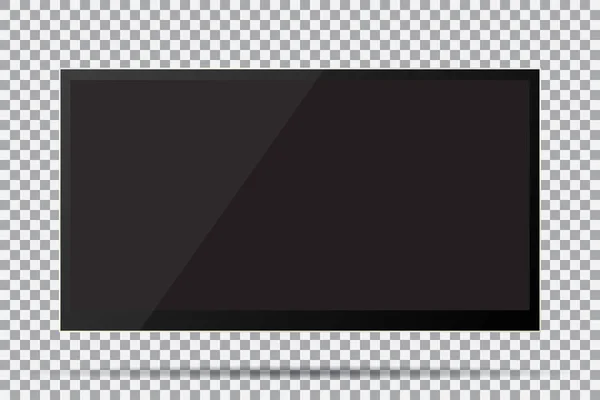TV, modern boş ekran lcd, izole edilmiş arka plan, şık vektör illüstrasyonu EPS10 — Stok Vektör