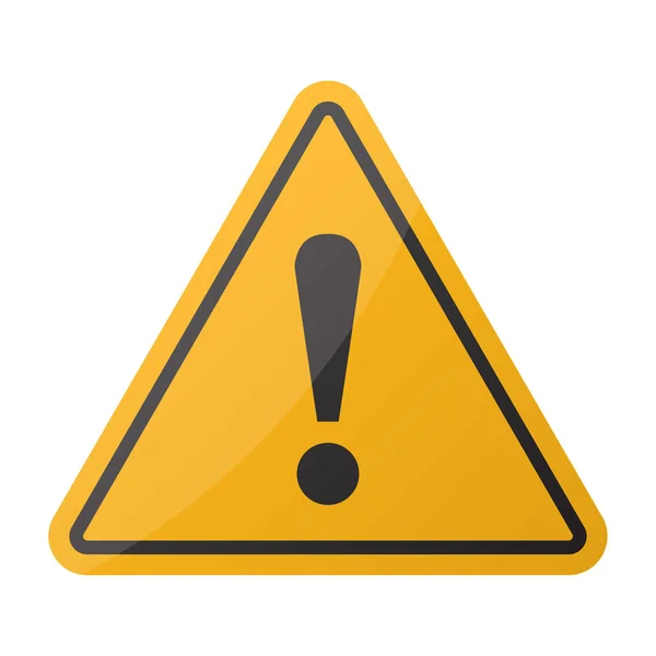 Gefahrenzeichen. Warnschild auf weißem Hintergrund — Stockvektor