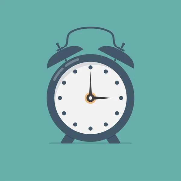 Reloj despertador de diseño plano. Ilustración vectorial — Archivo Imágenes Vectoriales