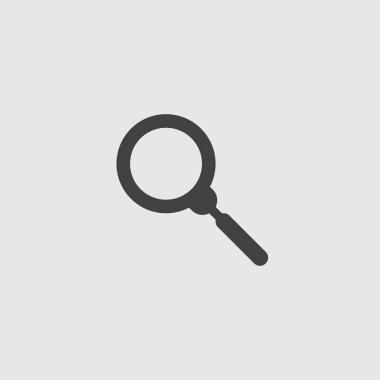 Arama simgesi siyah renkli düz bir tasarım. Vektör çizim eps10