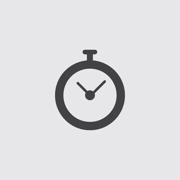 Stopwatch pictogram in een platte ontwerp in zwarte kleur. Vector illustratie eps10 — Stockvector