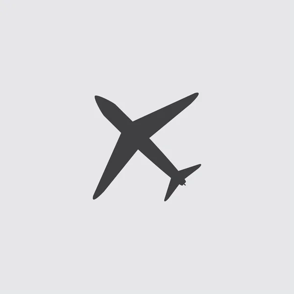 Icône de l'avion dans un design plat en couleur noire. Illustration vectorielle eps10 — Image vectorielle