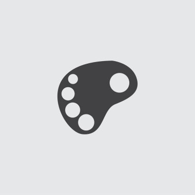 Palet kutsal kişilerin resmi içinde düz bir tasarım siyah renkte boyama. Vektör çizim eps10