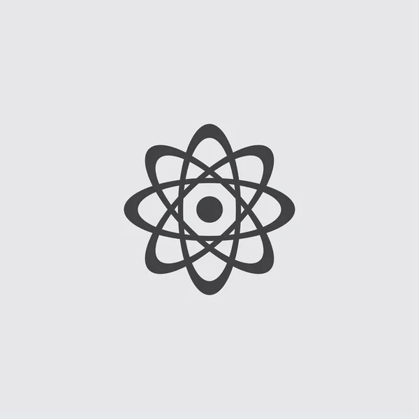 Atom ikona Płaska konstrukcja w kolorze czarnym. Wektor ilustracja eps10 — Wektor stockowy