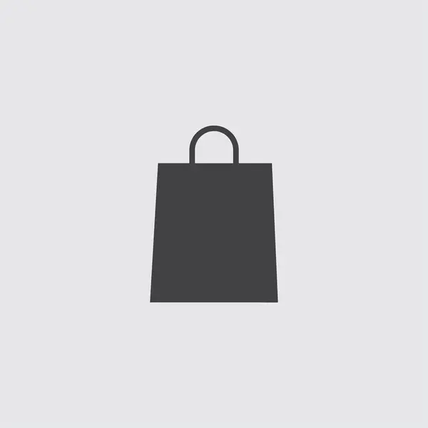 购物袋图标在平面设计中黑色的颜色。矢量图 eps10 — 图库矢量图片