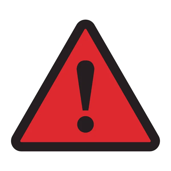 Gefahrenzeichen. Warnschild auf weißem Hintergrund — Stockvektor