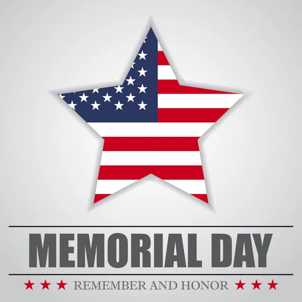 Memorial Day háttér star Amerikai Egyesült Államok. Vektoros illusztráció — Stock Vector