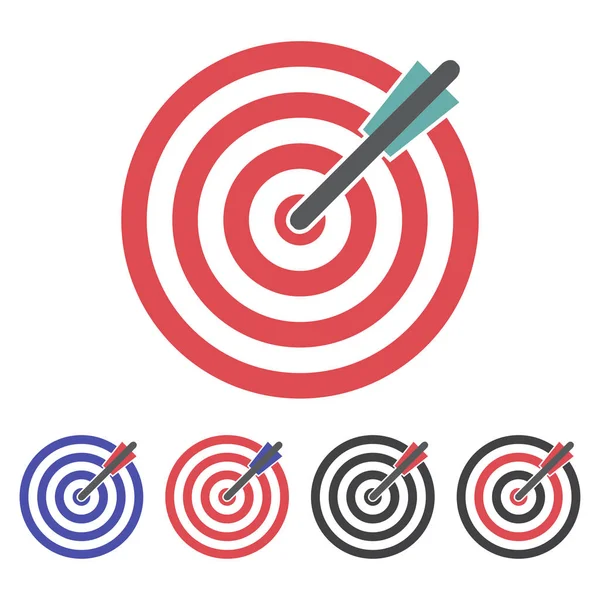 Zielsymbole auf weißem Hintergrund. Vektorillustration — Stockvektor