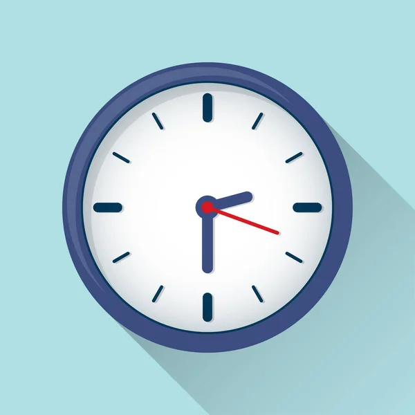 Icono del reloj en estilo plano, temporizador en el fondo de color. Elemento de diseño vectorial — Archivo Imágenes Vectoriales