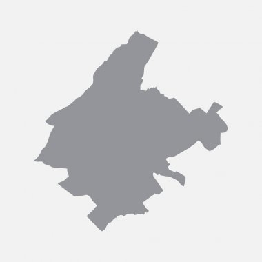 Beyaz bir arka planda gri Atina şehir haritası