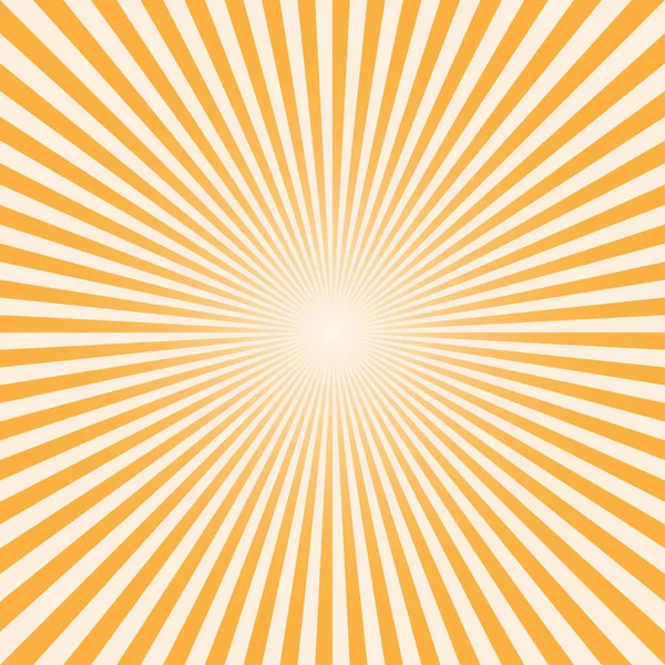 Rayons de soleil de fond vectoriel de couleur blanche et orange — Image vectorielle