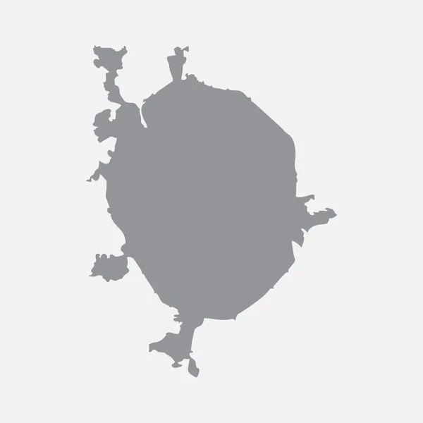 Mapa de Moscú en gris sobre fondo blanco — Vector de stock
