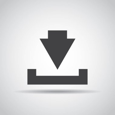 Download simge gri bir arka plan üzerine gölge ile. Vektör çizim