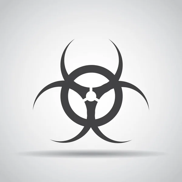 Giftige pictogram met schaduw op een grijze achtergrond. Vectorillustratie — Stockvector