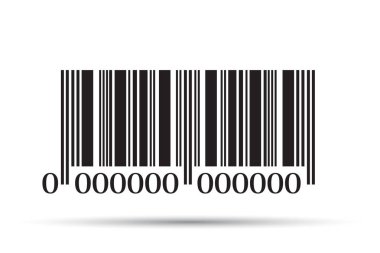 Beyaz bir arka plan üzerinde barkod simgesi. Vektör çizim Eps10