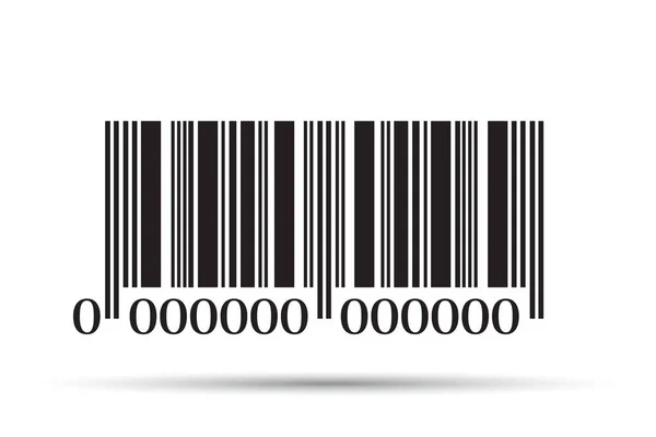 Icona del codice a barre su sfondo bianco. Illustrazione vettoriale EPS10 — Vettoriale Stock