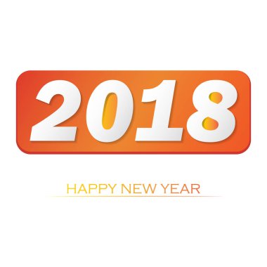 Mutlu yeni yıl 2018 vektör arka plan. Vektör broşür tasarım şablonu