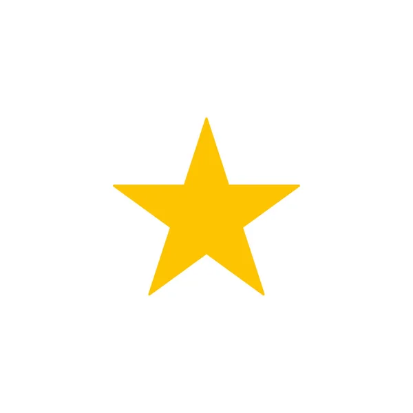 Icono de estrella dorada sobre un fondo blanco. Ilustración vectorial — Vector de stock