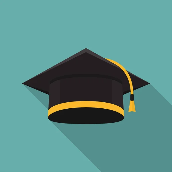 卒業の帽子アイコン。Web やグラフィック デザインの教育アイコン — ストックベクタ