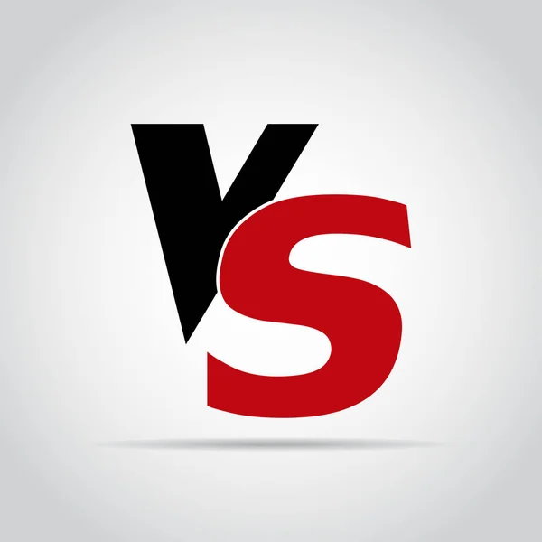 Kontra Versus list logo. Wektor ilustracja eps10 — Wektor stockowy