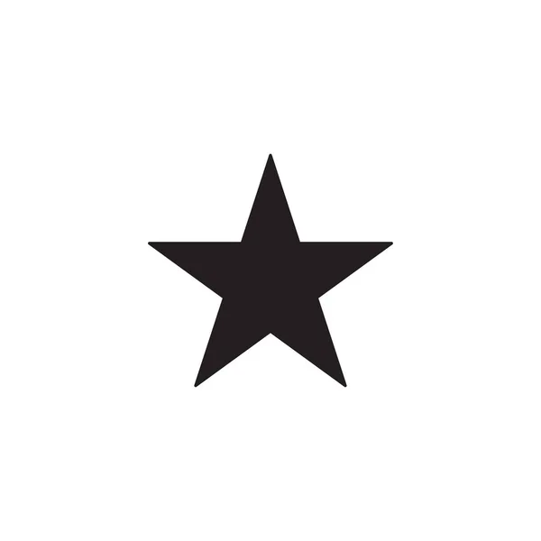 Icono estrella negra sobre un fondo blanco. Ilustración vectorial — Vector de stock