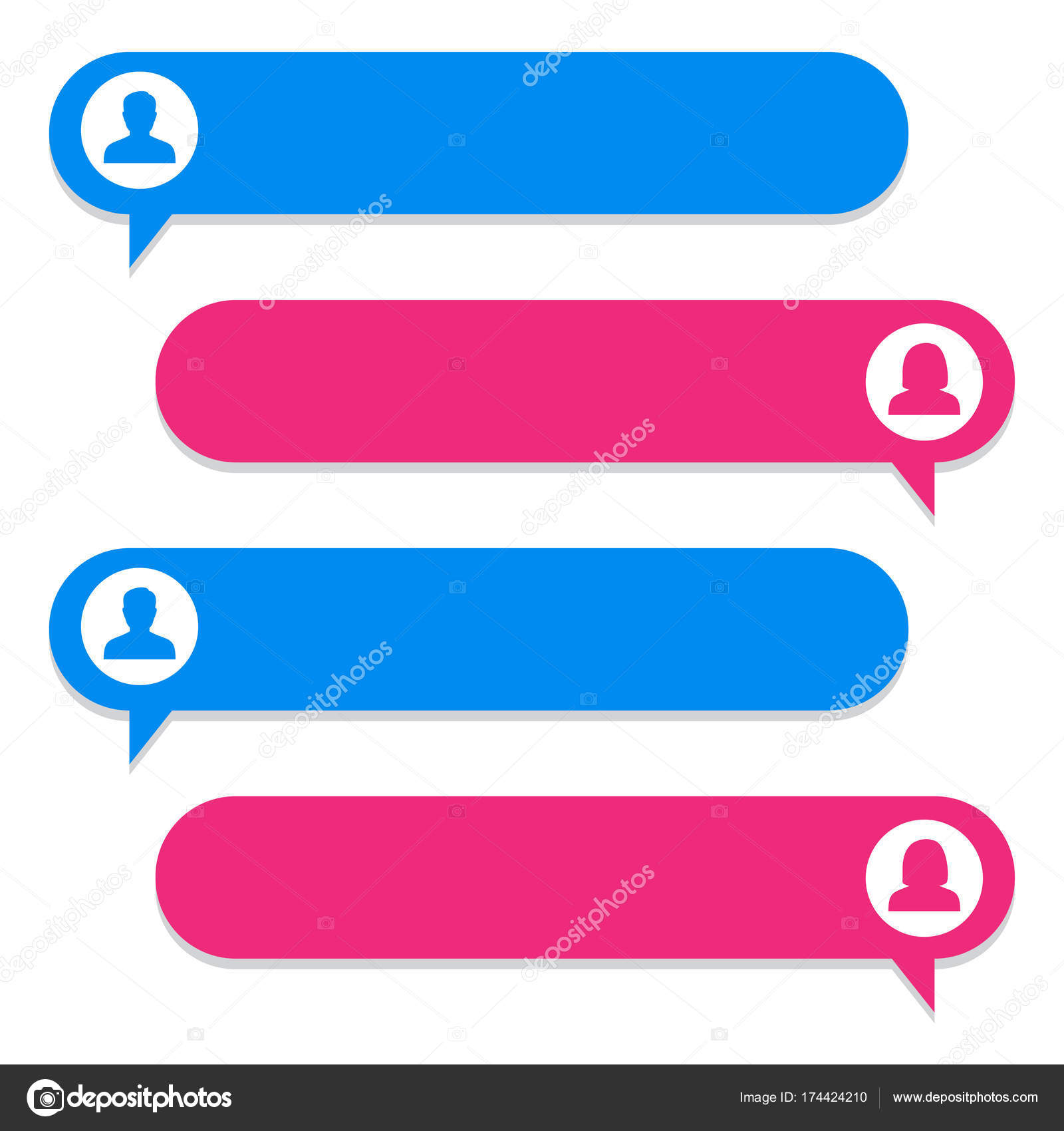 chat bubble chat dialog on white background vector illustration