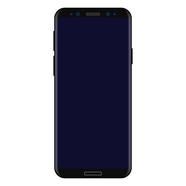 Yeni nesil akıllı telefon vektör illüstrasyon izole beyaz arka plan üzerinde