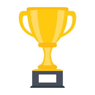 Kupa, ödül, vektör simgesi düz stilde