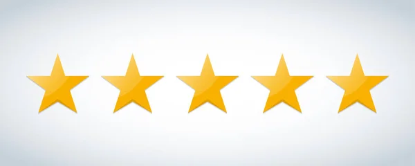 Fünf Sterne Kundenbewertung flaches Symbol für Apps und Webseiten — Stockvektor