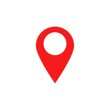 Harita işaretçi simgesi. GPS konumu sembolü. vektör çizim