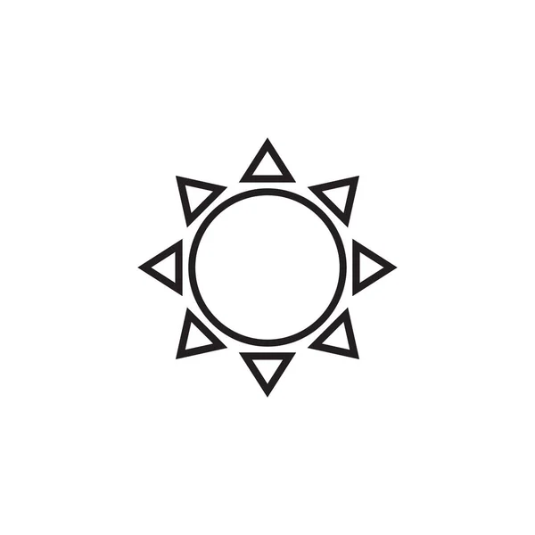 Línea sol icono sobre fondo blanco. ilustración vectorial — Archivo Imágenes Vectoriales