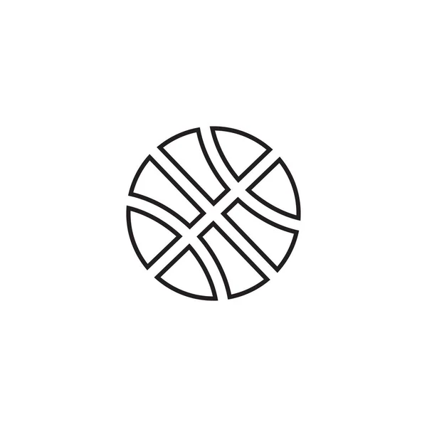 Basketballlinien-Symbol, Umrissvektorzeichen, lineares Piktogramm auf weiß isoliert. Symbol, Logo-Abbildung — Stockvektor