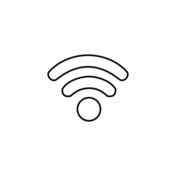 Semn Wifi vector pictograma schiță izolat pe fundal. Pictograma semnului Wifi trasă de mână. Semn Wifi pictogramă schiță pentru infografic, site-ul web sau aplicație — Vector de stoc