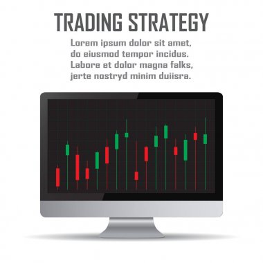 Ticaret stratejisi. Yatırım stratejileri ve online ticaret hat sanat kavramı