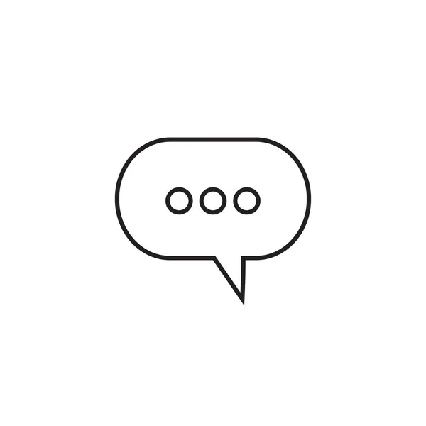 Speech bubbles linear icon in a flat design in black color. Vector illustration eps10 — Stock Vector