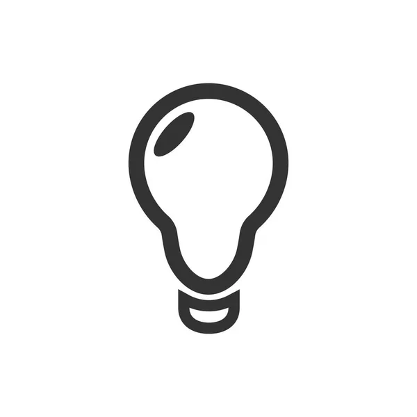 Ampoule vecteur d'icône de ligne, isolé sur fond blanc. Signe d'idée, solution, concept de pensée. Éclairage Lampe électrique. Style plat pour la conception graphique, Site Web . — Image vectorielle
