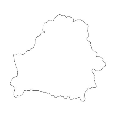 Beyaz Rusya doğrusal harita üzerinde beyaz bir arka plan. Vektör çizim