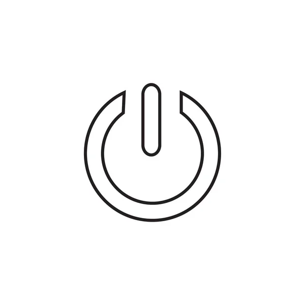 Ícone linear do poder em um projeto liso na cor preta. Ilustração vetorial eps10 —  Vetores de Stock