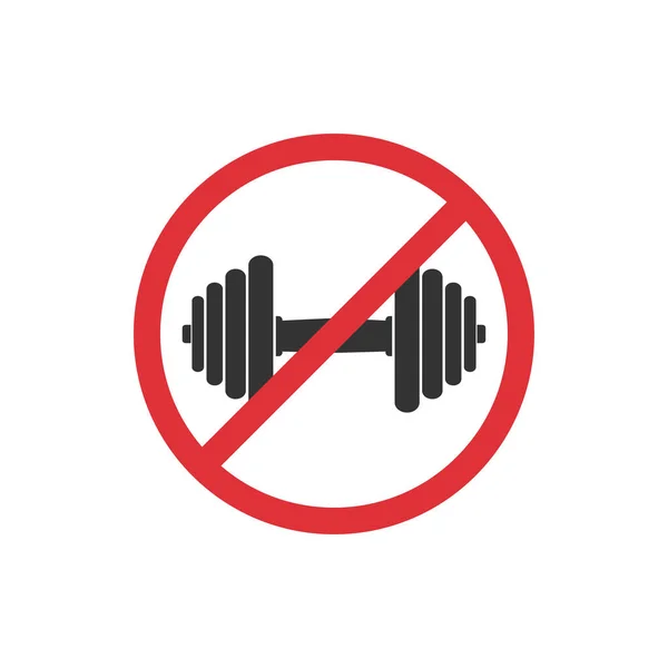 Nada Gym Sinal Proibição Para Quarentena Restrição Acesso Público — Vetor de Stock