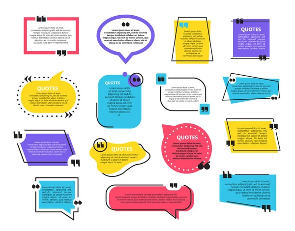 平面设计中的一组报价气泡模板 — 图库矢量图片