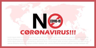 Dünya haritalı bir koronavirüs geçmişi yok. Vektör illüstrasyonu