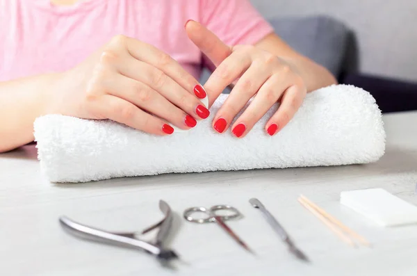 Quarantaine Handverzorging Manicure Thuis — Stockfoto