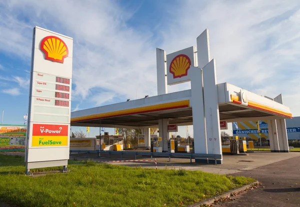 Shell tankstation teken — Stockfoto