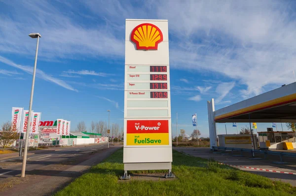 Shell tankstation teken — Stockfoto
