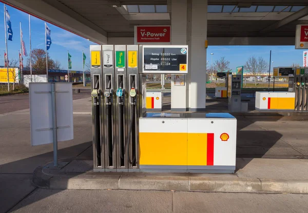 Shell tankstation teken. — Stockfoto